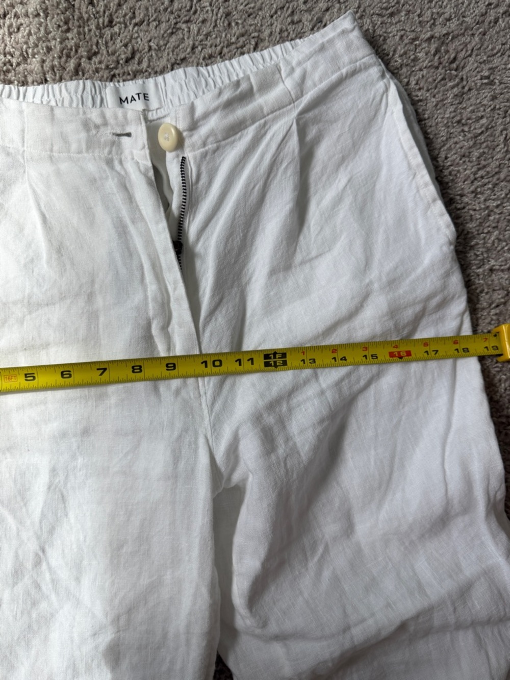 Women’s White Linen Blend Vest and High-Rise Pants Set Size Small - Picture 14 of 16